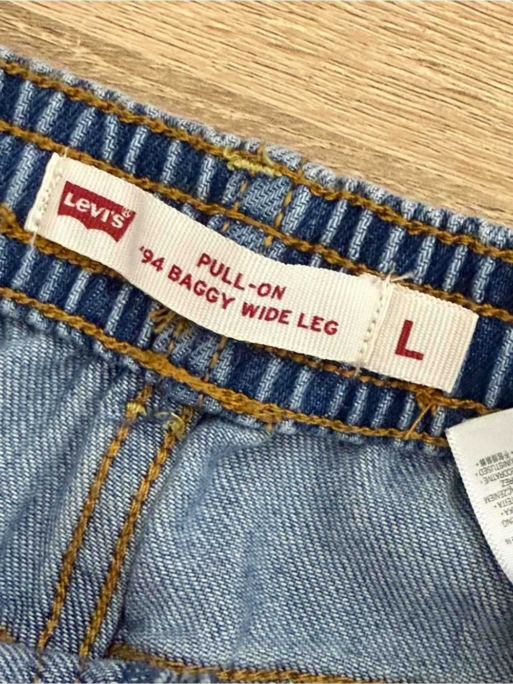 Girls Levi’s ’94 Baggy Wide Leg Pull-On Jeans Size L NWOT